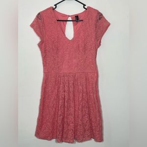 Pink lace dress